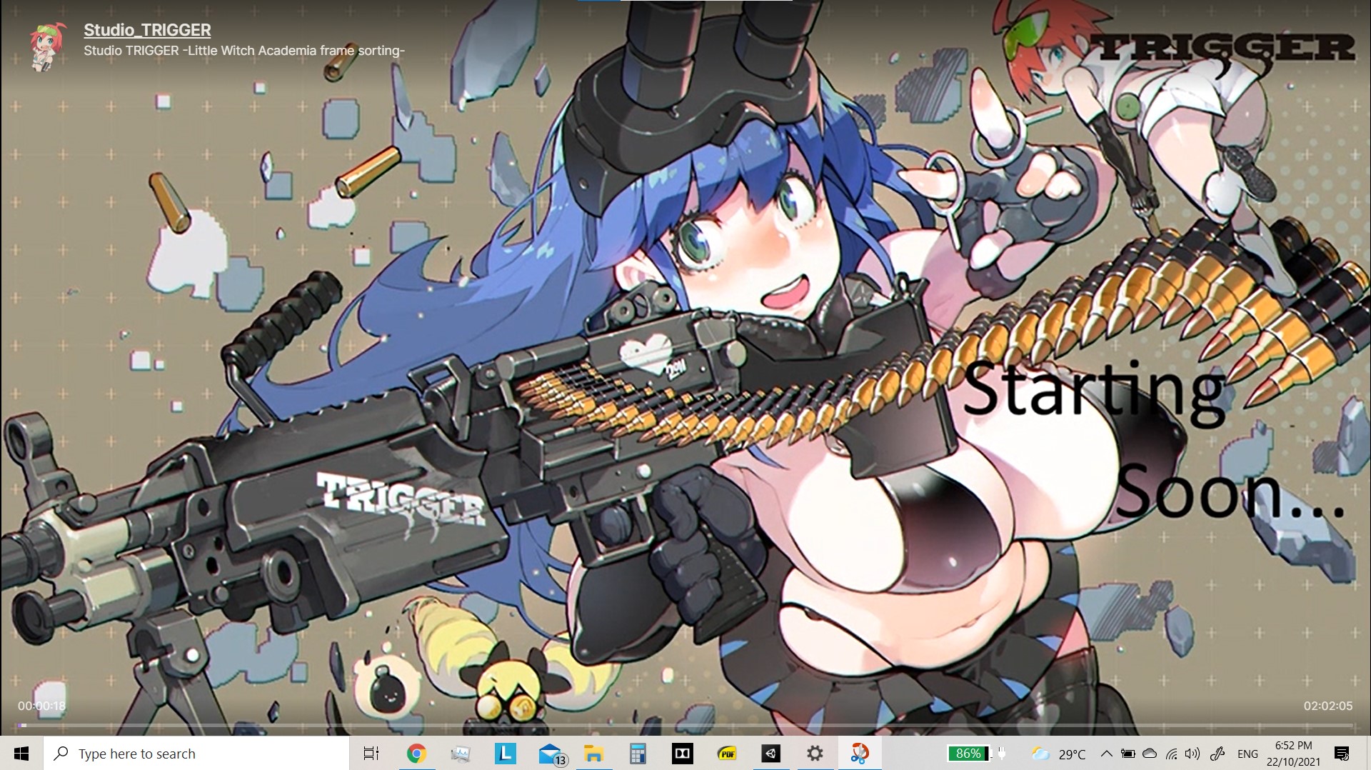 Studio Trigger Live Drawing on Twitch via Patreon